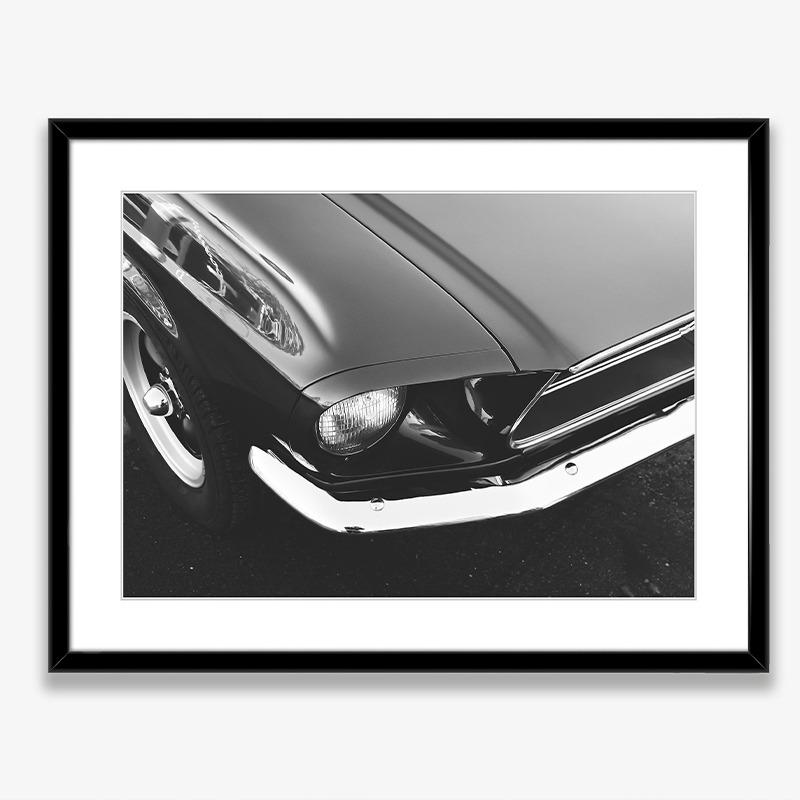 Black and White Ford Mustang Classic Luxury Car Poster Canvas Painting Print Wall Art Picture for Living Room Shopstore Decor