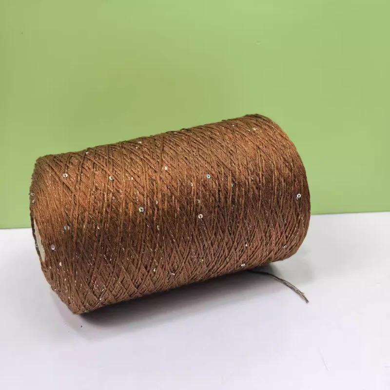 Glitter Mulberry Silk Cotton Thread 500g/Roll Glitter Bead Silk Lace Thread Soft Silky Spring/summer DIY Hand-woven Thread