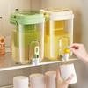 Refrigerator Water Dispenser with Tap -  Plastic Pitcher for Iced Tea & Fruit Infusion, Heat-Resistant Beverage Container