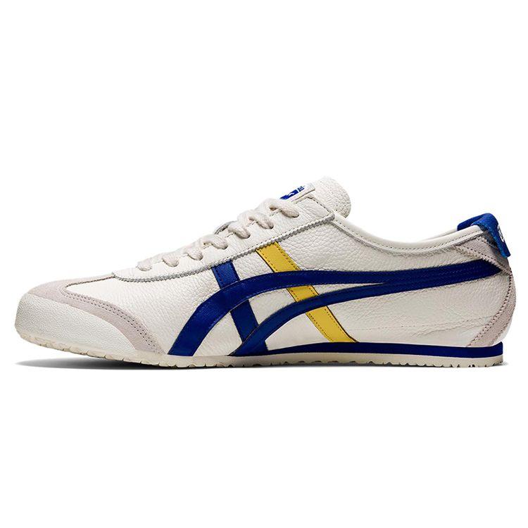 ONITSUKA TIGER Mexico 66 Round Toe Lace-Up Sports Shoes Unisex Sneakers White Blue Yellow 1183A201-112