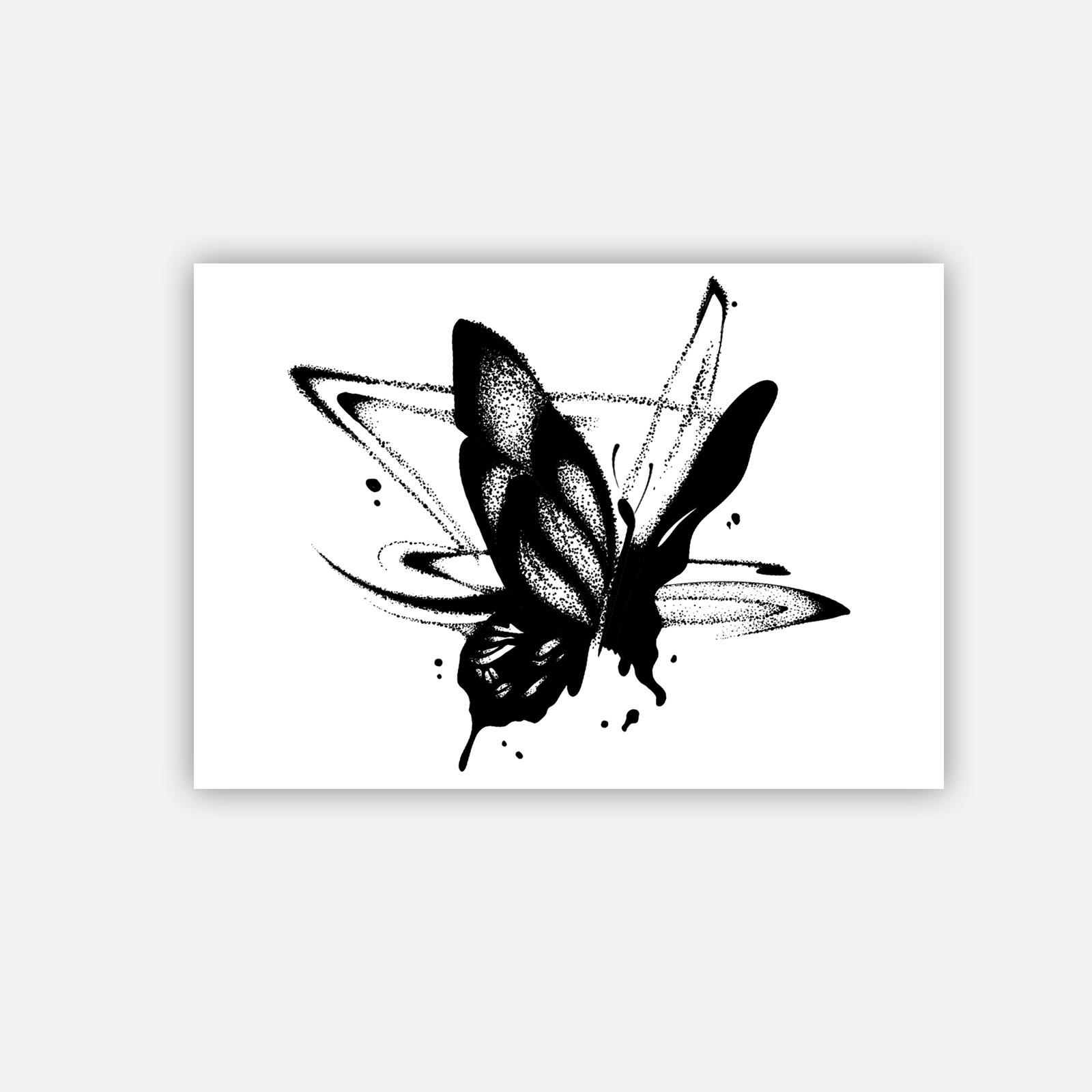 

Ink Butterfly Thigh Tattoo Sticker, Waterproof And Long-Lasting, Women S High-End Simulation Tattoo 10*7