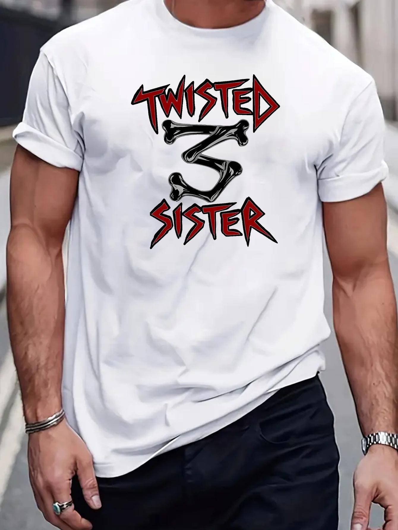 612 Cotton Blend Graphic Print T-shirt - Twisted Sister & Crossbones Design S