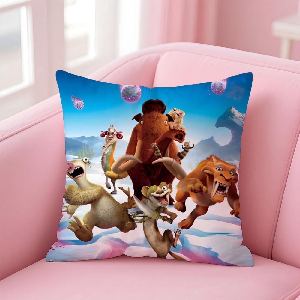 LIce Age Cushion Cover Pillowcase Short Plush Invisible zipper Room Sofa Cushion Cover