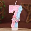 Gemini Digital Birthday Candle Cake Decoration Holiday Birthday Celebration Handmade Candle 0-9diy