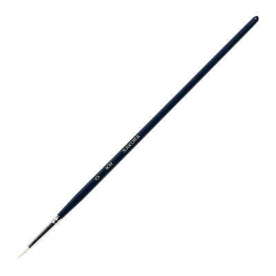 Sakura Cray-Pas Paint Brushes, Pig Bristle, Round, Size 0, Wooden Handle, KR#0(10), 10 Pieces