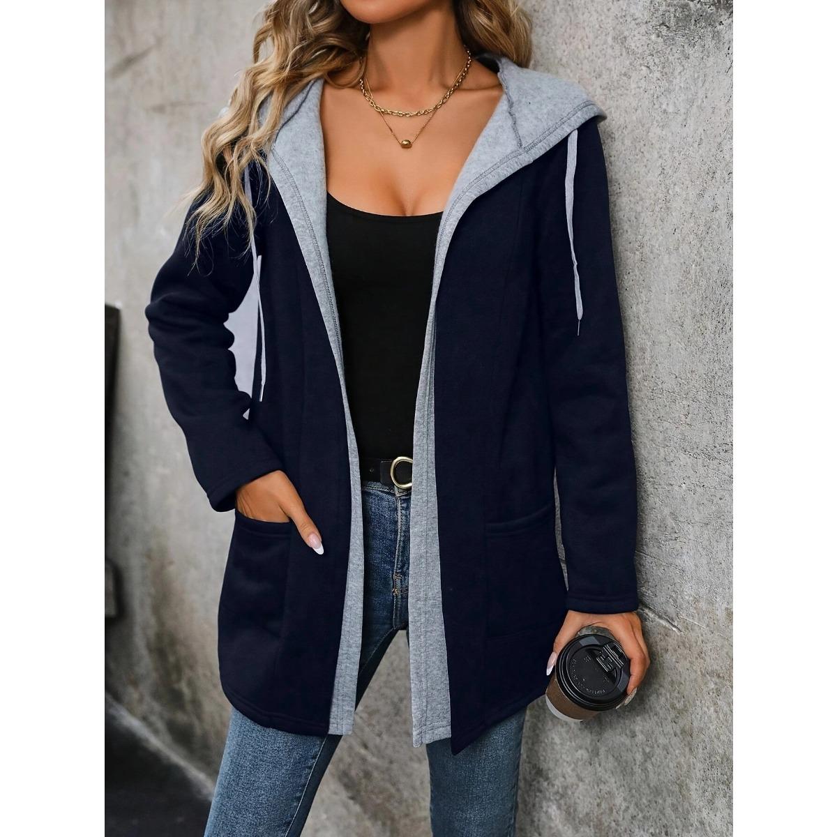 New Arrival Women s Long Hooded Casual Cotton Puffer Coat for European and American Crossborder Outwear S тёмно-синий
