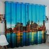 Nordic Scenery High Shading Curtain Snow Mountain Green Forest Sunset Flowers Hotel Bedroom Living Room Bay Blackout Drape New