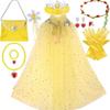 Elsa Princess Crown & Magic Wand Set, Frozen Inspired Girls Tiara Hair Accessories for Kids Dress Up