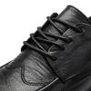 Men's Quality Leather Shoes British Business Lace Up Fashion Black Split Leather Shoes Men Moccasin