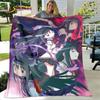 Puella magi madoka magica Kreslená měkká plyšová přikrývka, flanelová přikrývka přikrývka do obývacího pokoje Ložnice Pohovka Pohovka Piknikový povlak