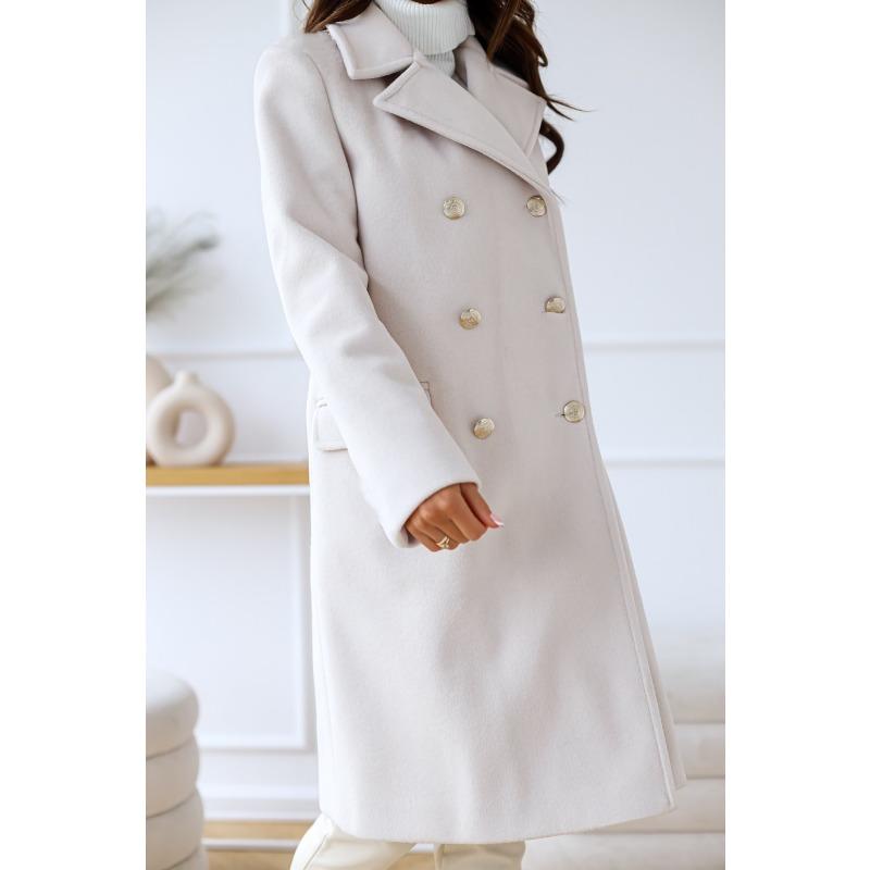 YYFS Moda mujer Casual Color sólido estampado Otoño Invierno manga larga cuello POLO chaquetas y abrigos