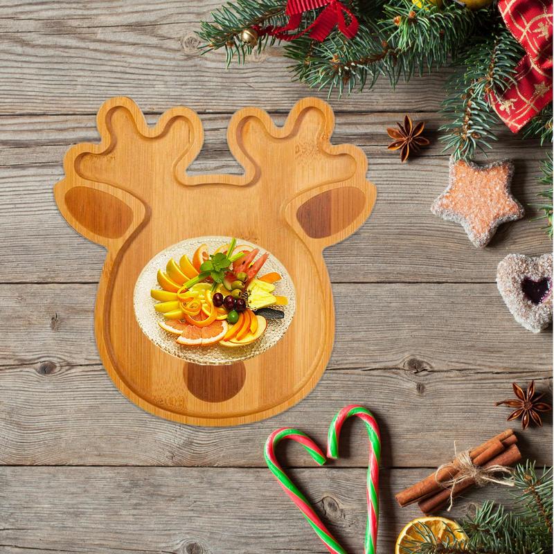 Wooden Christmas Tray Wood Serving Platters Wood Serving Platters Snack Fruit Meat Cheese Board Christmas Wooden Tray Serving