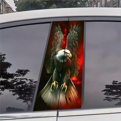Confezione da 2 Adesivi per Auto in Vinile Cavaliere Aquila Feroce - Resistenti ai Graffi