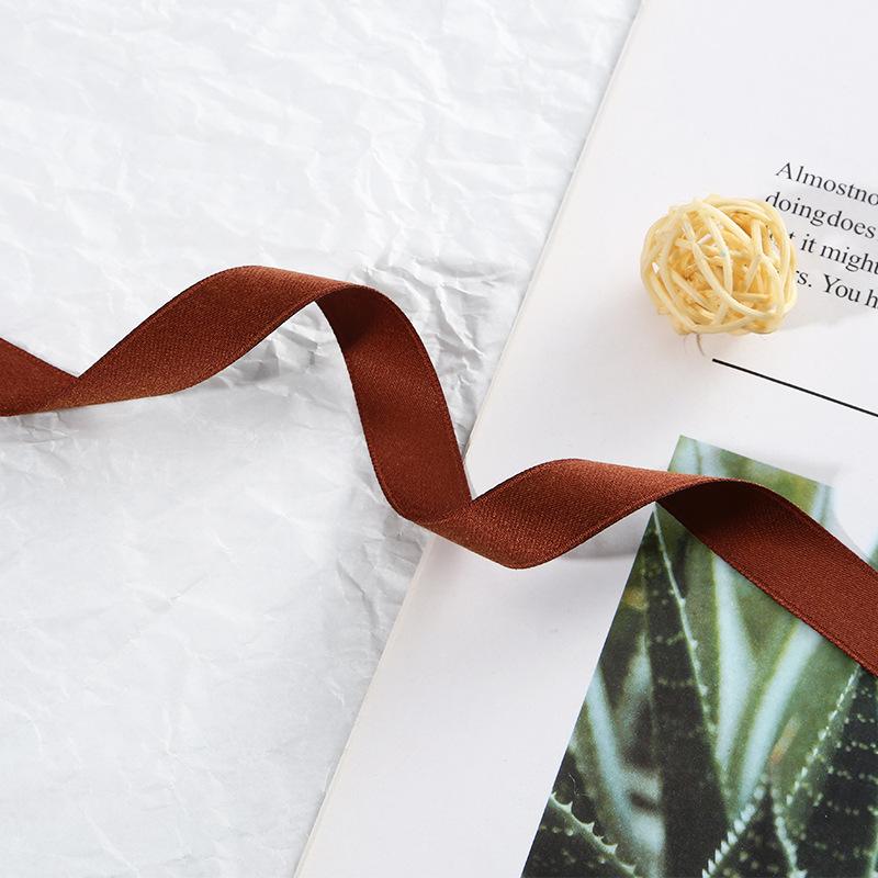 Double-Sided Matte Webbing Thickened Polyester-Cotton Jewelry Trophy Decorative Accessories Bow Colored Ribbon