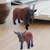 Goat Figure Cute Shape Fall Resistant Miniature Simulation Goat Model Figure for Desktop Decor