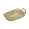 Serving Tray with Golden Handles Cosmetics Decorative for Meals,Snacks