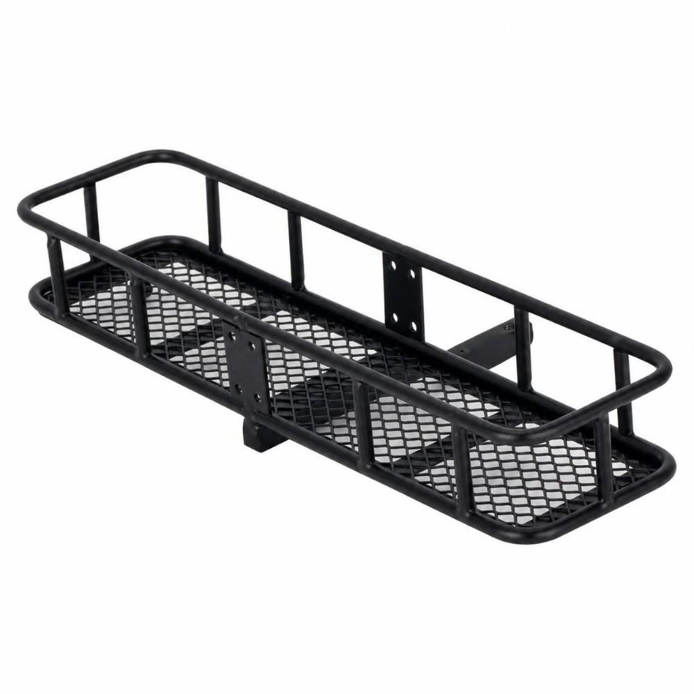 Black Spare Tire Mount Rear Carrier Impact Proof Luggage Basket for 1/10 RC Crawler