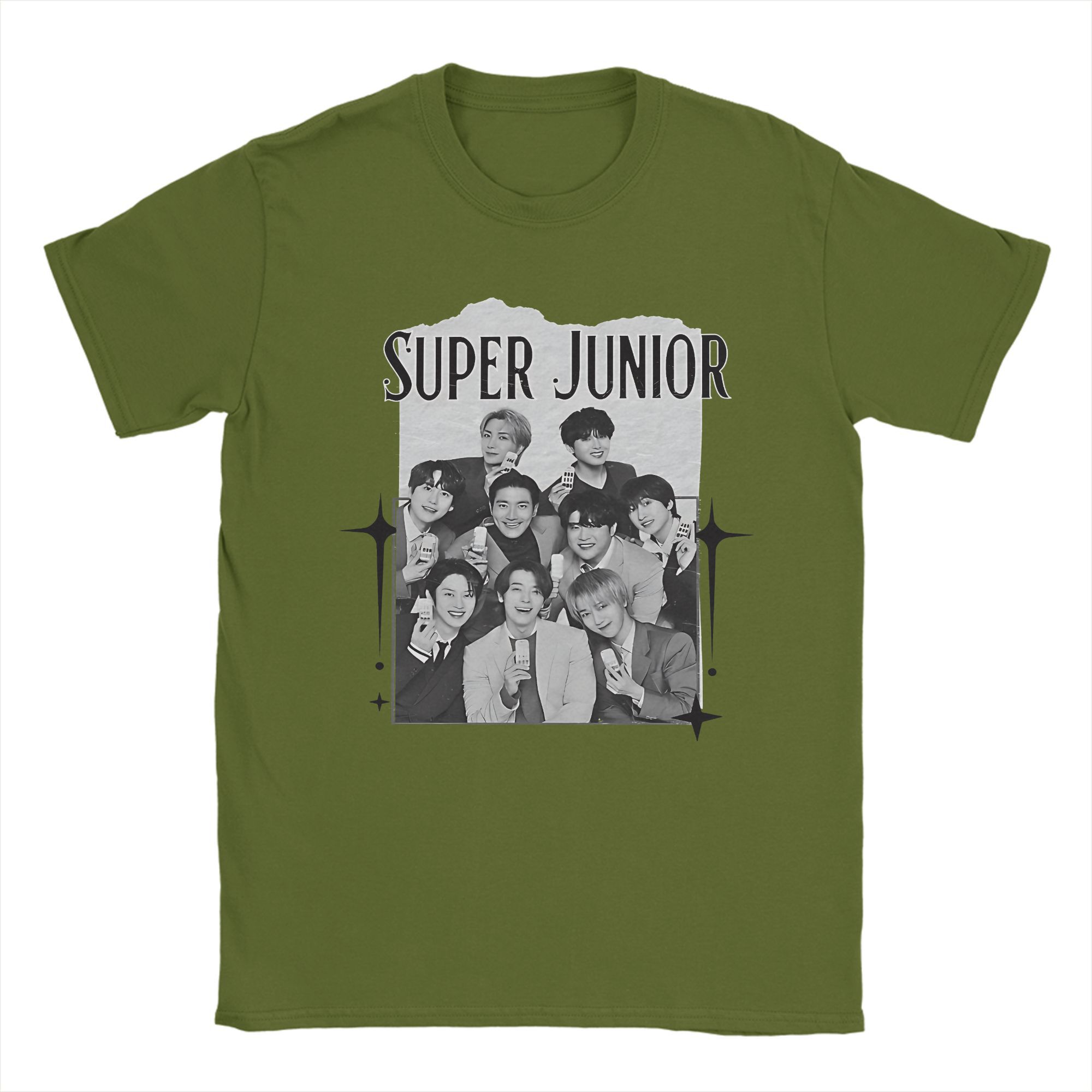 

Super Junior T-Shirt Men Casual Cotton Tee Shirt Round Neck Short Sleeve T Shirt Gift Idea Tops 4XL