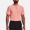 Under Armour סדרת קארי הדפס רשת קז'ואל ספורט שרוול קצר פולו גברים טופ ורוד 1370095-824