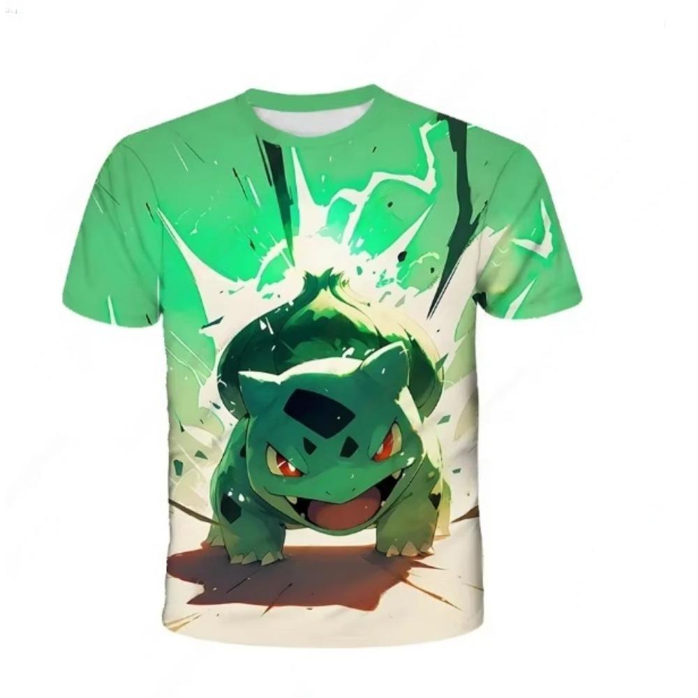 Sommer Pokemon T-Shirt Pikachu Kinder 3D Mode Freizeit T-Shirt Pokemon Jungen Mädchen Kinder Cosplay Kostüm T-Shirt Kurzarm