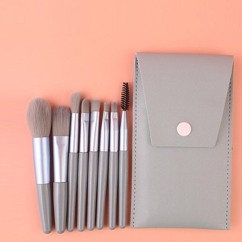 8-piece portable makeup brush pouch set DD-11049