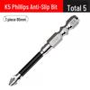 Impact-Resistant Non-Slip Phillips Head Bits: Strong Magnetic, High Hardness, Hex Wind Set for Electric Drills and Screwdrivers.