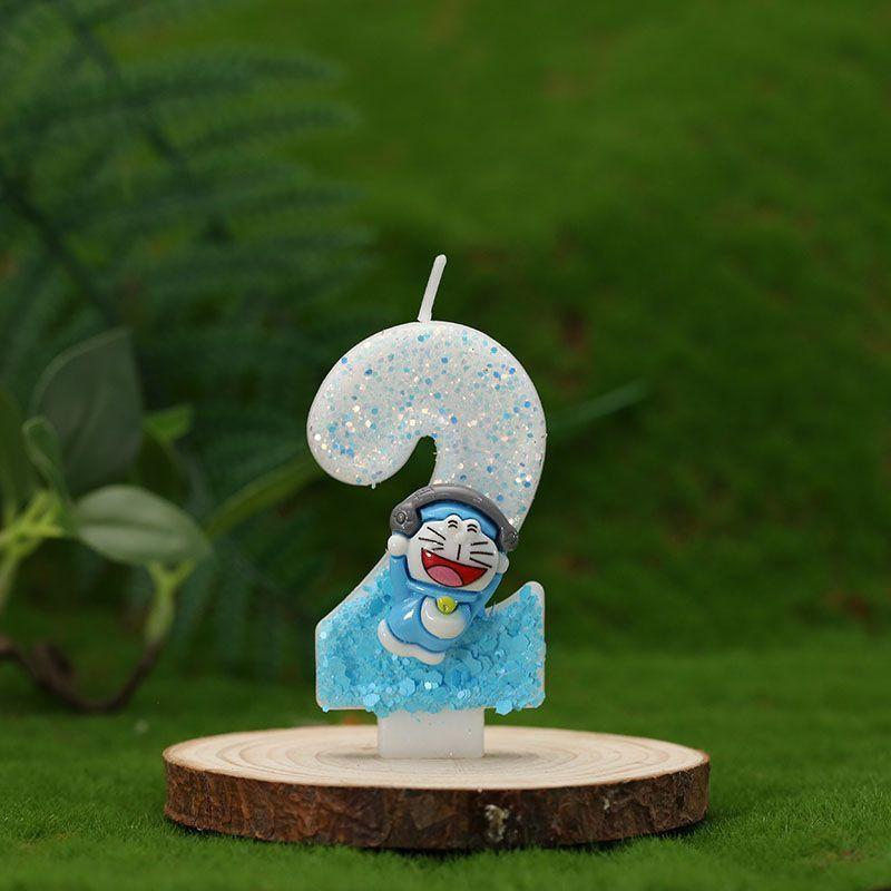 Dingdang Cat Handmade Creative Digital Handmade Candles Birthday Party Cake Decoration Candles