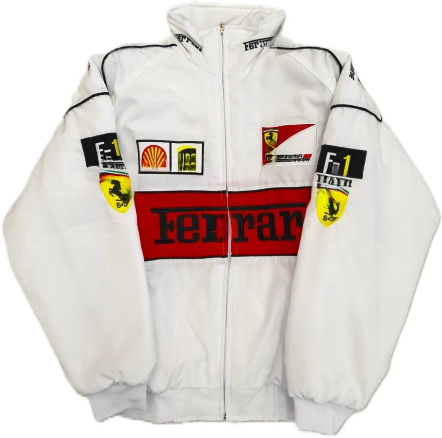 Embroidered Racing Suit F1 Kurtka Motocyklowa: Retro Styl Europejski i Amerykański, Bawełniany Płaszcz z Długim Rękawem