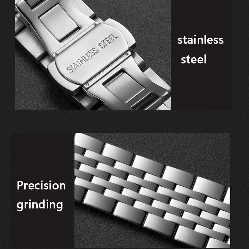 Gebogenes Ende Edelstahl-Uhrenarmband für Casio Tissot seiko Uhrenarmbänder 12 13 14 15 16 17 18 19 20 21 22mm Metallarmband
