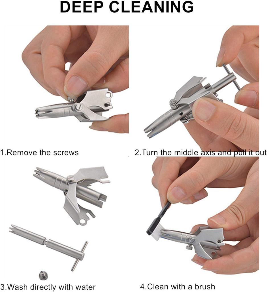 Nose Hair Trimmer for Men Stainless Steel Manual Shaver Suitable For Nose Hair Razor Washable Portable Nose Hair Trimmer 1set