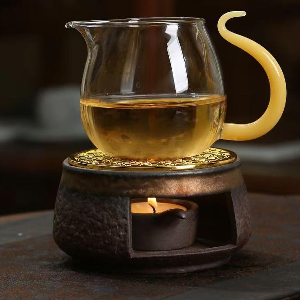 Fogão de Chá Cerâmico Resistente ao Calor Aquecedor com Suporte para Velas de Chá Para Difusão de Óleo Essencial E Aquecimento de Bule Decorações para Casa