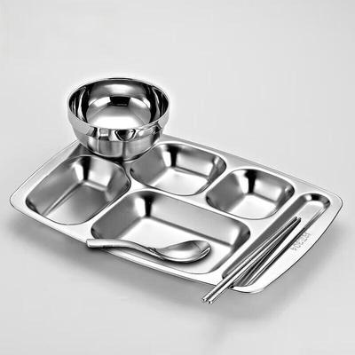 Dinghong 04 Stainless Steel Meal Tray Set