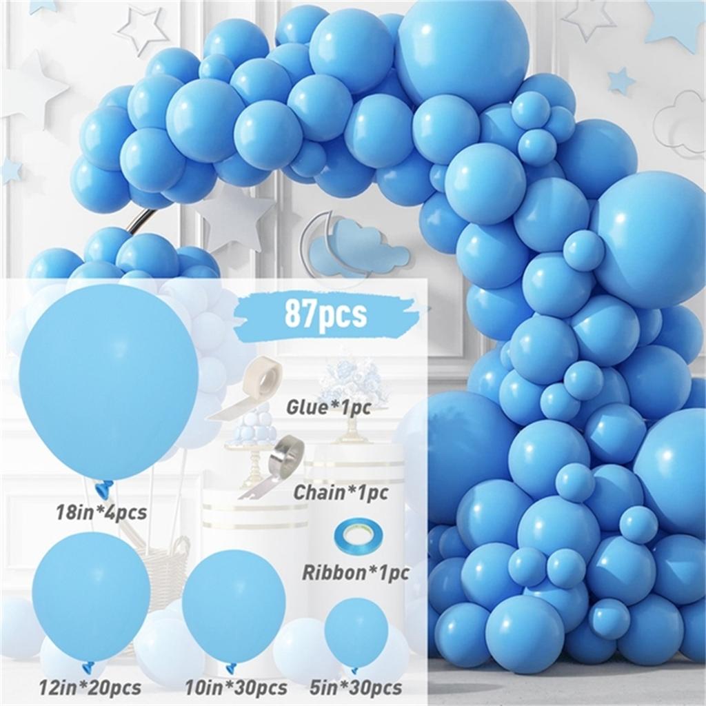 87pcs Solid Color Latex Balloon Chain Foil Balloons Birthday Party Decoration Boy or Girl Arch Weddings Decoration Baby Shower