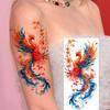 1 Sheet Phoenix Watercolor Temporary Tattoos For Women Girls Fake Covers Up Water Transfer Tattoo Sticker Adults Arm Waist Thigh