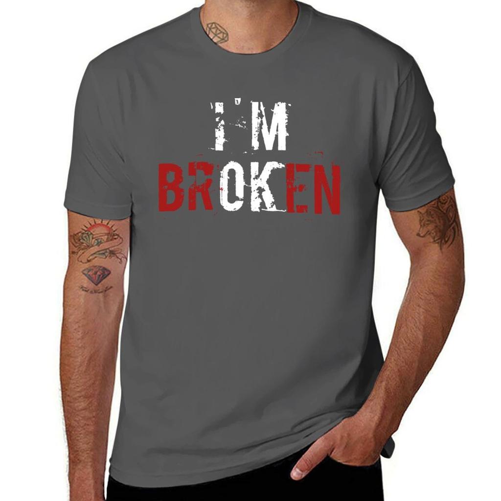 Im Broken OK T-Shirt Short sleeve tee anime clothes men t shirt