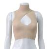 A New High-neck Sleeveless Hollowed-out Threaded Short Vest for Women In Autumn