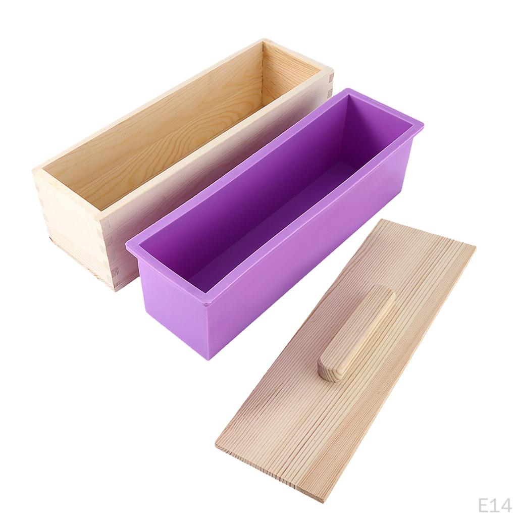 Flexible Rectangular Soap - Loaf with and Lid DIY Tool for Soaps Cake Making Supplies Silicone,