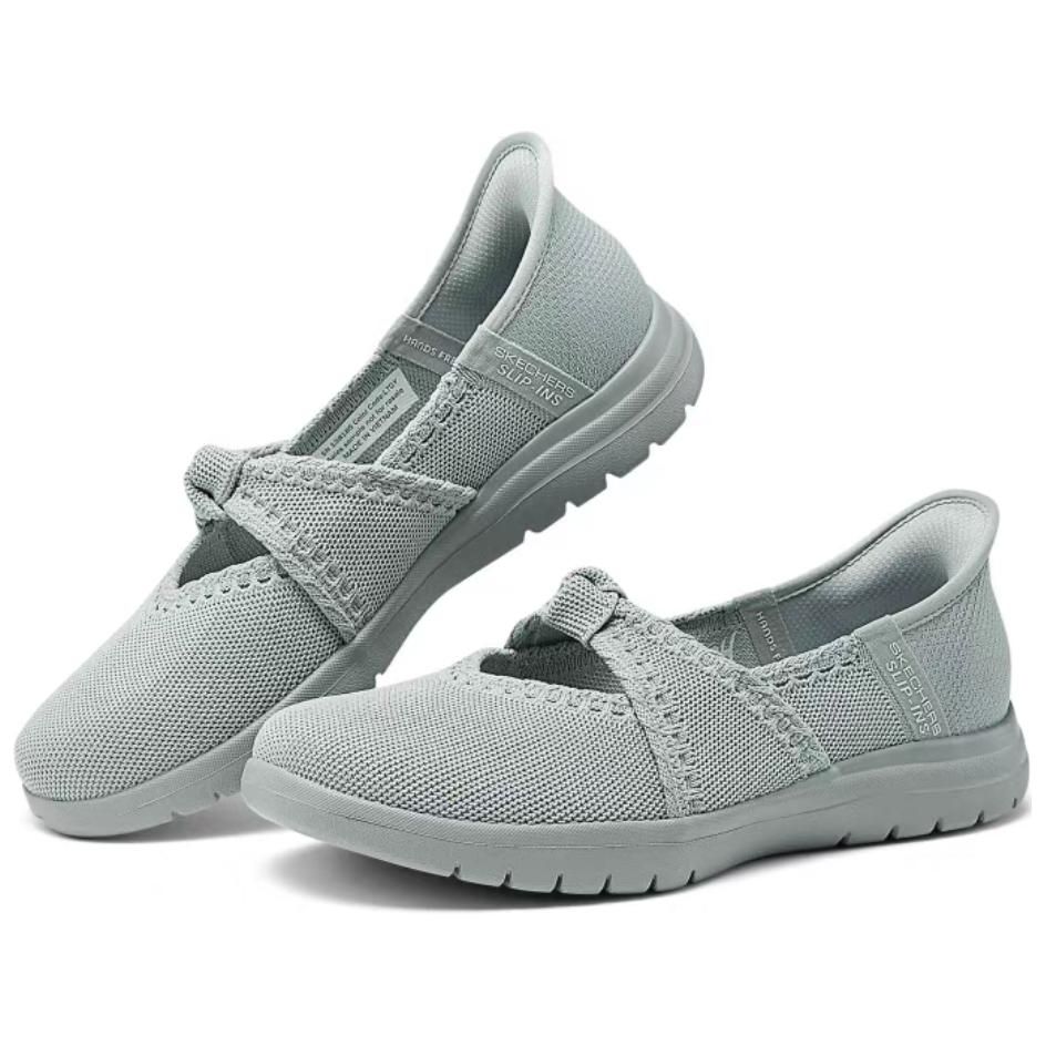Skechers Na co dzień Elastyczne Proste Wygodne Codzienne Buty Damskie buty codzienne Jasnoszary 138185-LTGY