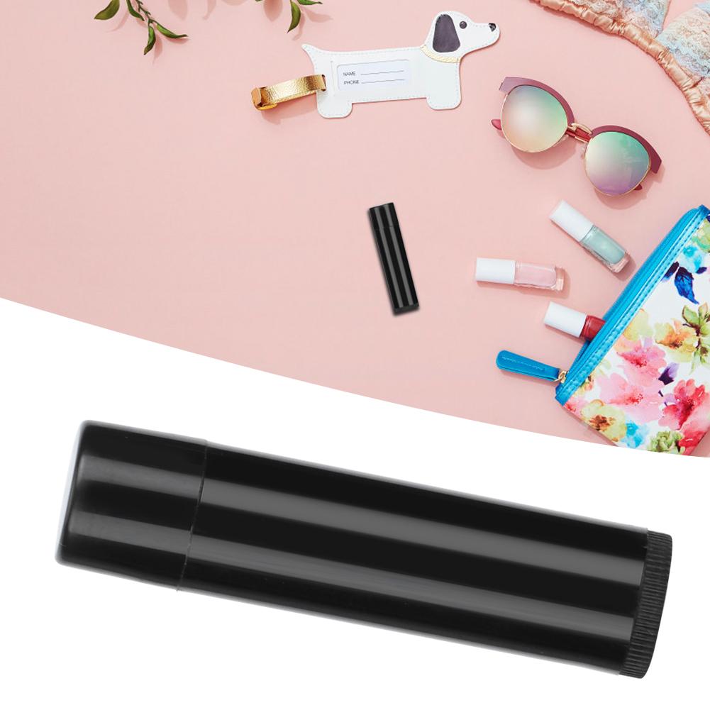 

100Pcs 4.2g 5ml Mini Empty Lipstick Tube DIY Black Round Lip Balm Container Cosmetic Tools