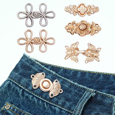 1 pièce de boutons de grenouille chinois rétro style chinois pour jeans, ceinture Qipao, boucles en alliage, taille reduse, fermoirs de cape, bricolage