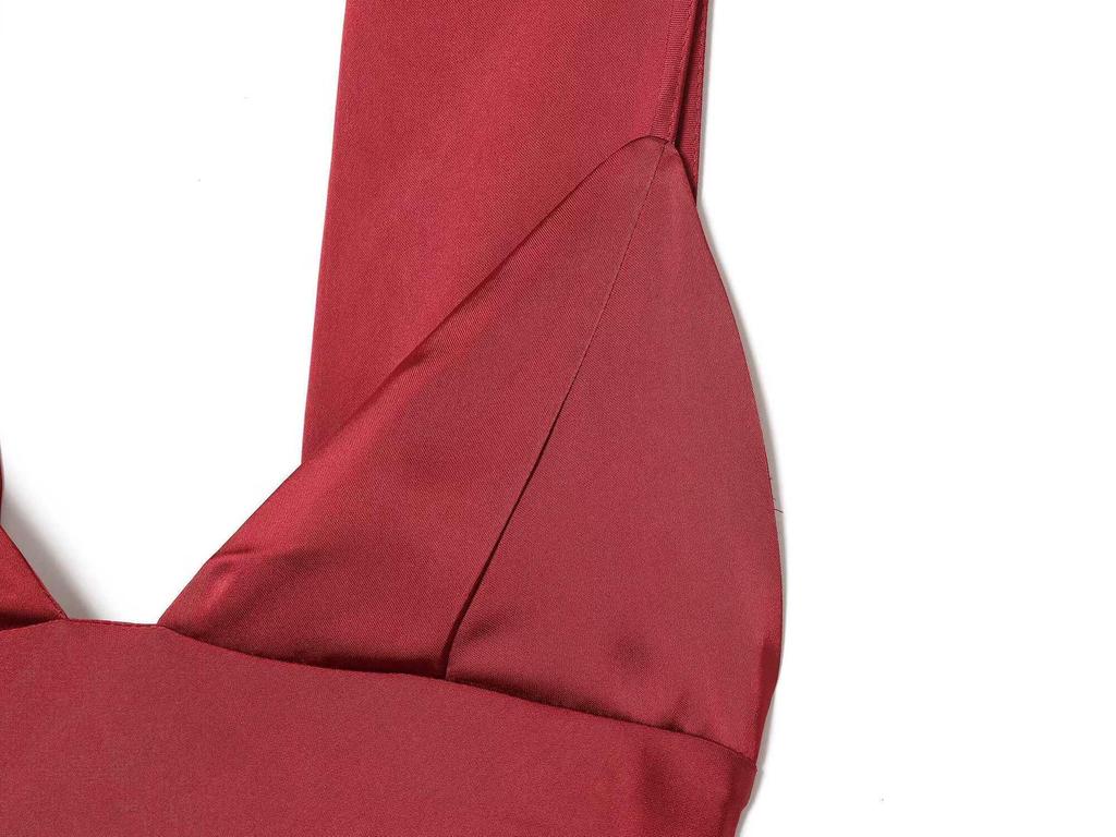 Elegant Multi-Color Satin Halter V-Neck Summer Dress for Women