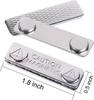 10 Pair Strong Magnetic Name Badge Holders with Steel Back Plate Name Tags/ID Badge Magnets Fastener with Adhesive