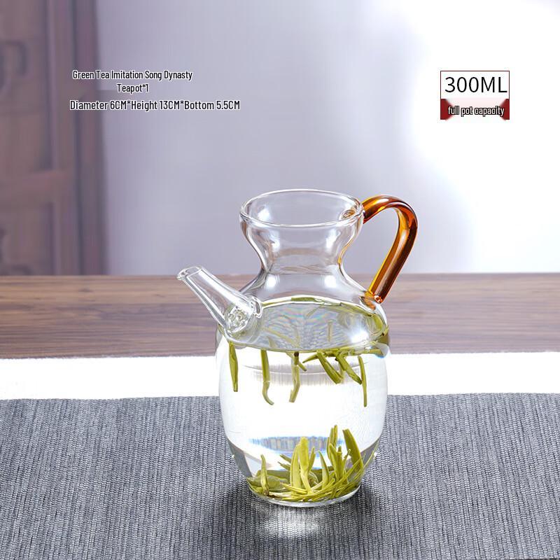 WJ Heat-Resistant Glass Teapot with Built-in Filter