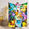 Kawaii E-Eevees Blanket Furry Sofa Blankets Fluffy New Year Bedspread on the Bed Camping Home and Decoration Anime Sofas Picnic