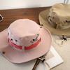 Big Brim Western Cowboy Hat Visor Sunscreen Fisherman Hat Retro Puppy Bucket Hat  Women