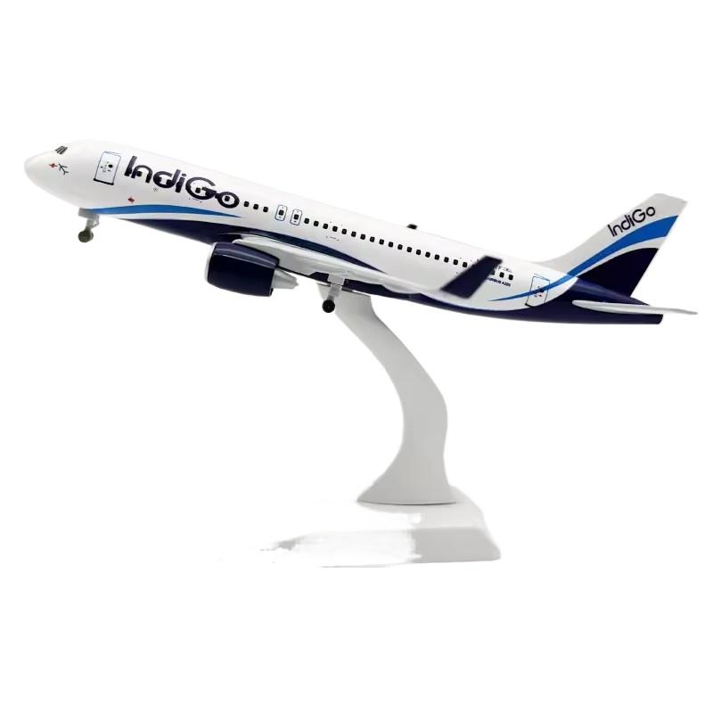 Airplane Simulation 20CM Alloy Metal Indigo Airways A320 320 Aircraft Model Airplane Child Toy Aviation Plane Model Educational