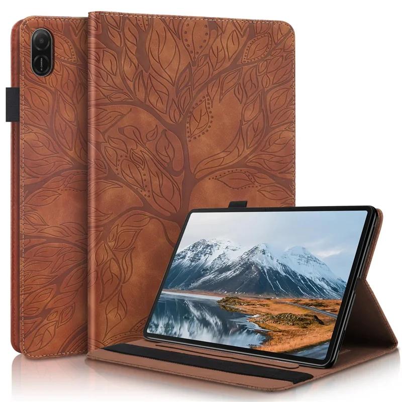 For Honor Pad X8a Tablet Case PU Leather Card Slot Soft TPU Tree Cat Funda For Honor Pad X8A Cover 11.0 inch 2024 Caqa + Stylus