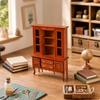 Versatile 1:12 Scale Wooden Display Cabinet Functional Miniature Cupboard Sturdy