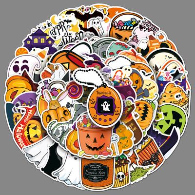 100 Halloween Graffiti Stickers Personalized Cartoon Holiday Decoration Suitcase Mobile Phone Case DIY Stickers