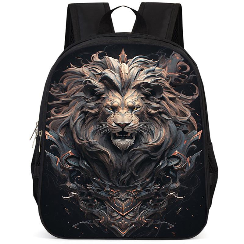 Großes Fassungsvermögen Löwe 15-Zoll Oxford-Stoff Schulrucksack für Kinder Leicht und Ergonomisch